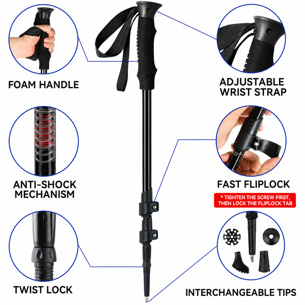 Adjustable Trekking Poles (2-Pack)